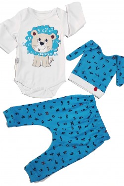 Aslan Baskılı 3' lü Takım