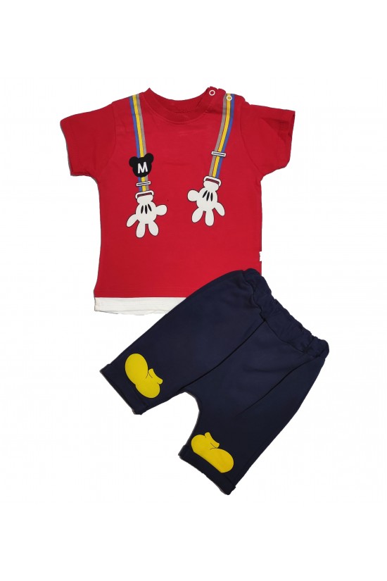 Askı Modelli Mickey Mouse Baskılı İkili Takım Askı Modelli Mickey Mouse Baskılı İkili Takım