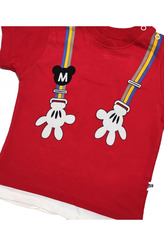 Askı Modelli Mickey Mouse Baskılı İkili Takım Askı Modelli Mickey Mouse Baskılı İkili Takım