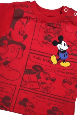 Mickey Mouse Baskılı İkili Takım
