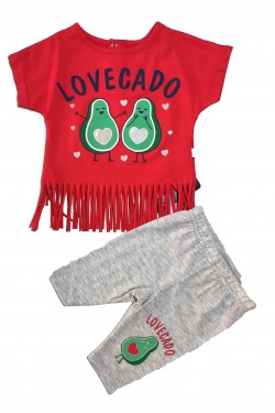 Avakado Baskılı Üçlü Takım Avakado Baskılı Üçlü Takım