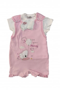 Balon İşlemeli Badi ve Çoraplı Tulum