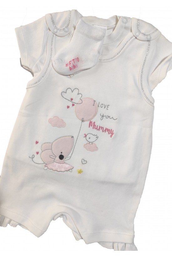 Balon İşlemeli Badi ve Çoraplı Tulum Balon İşlemeli Badi ve Çoraplı Tulum