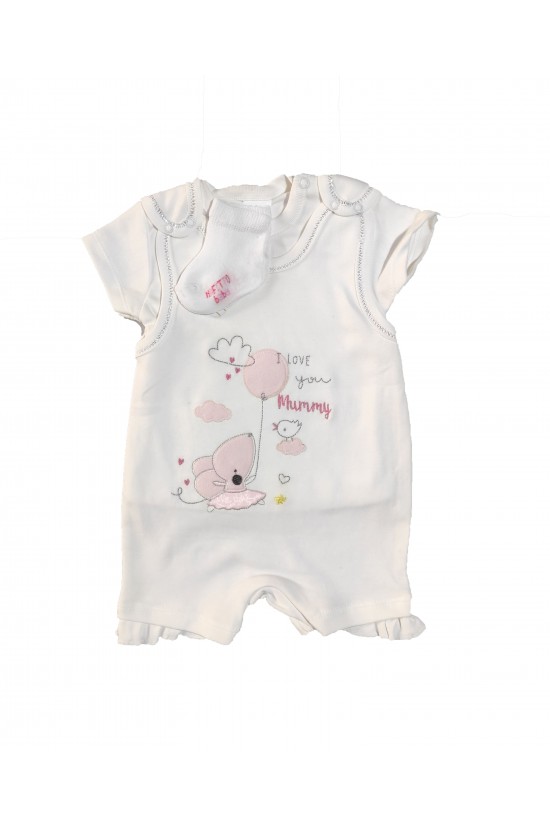 Balon İşlemeli Badi ve Çoraplı Tulum Balon İşlemeli Badi ve Çoraplı Tulum