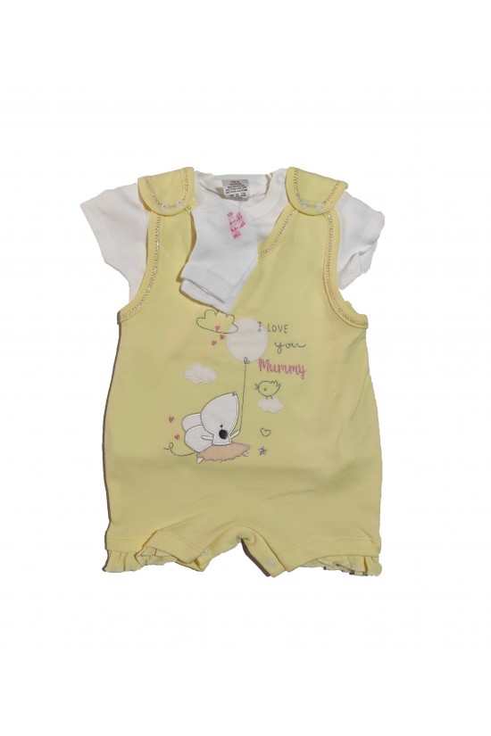 Balon İşlemeli Badi ve Çoraplı Tulum Balon İşlemeli Badi ve Çoraplı Tulum