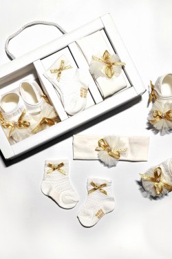 Kurdele İşlemeli 3'lü Patik