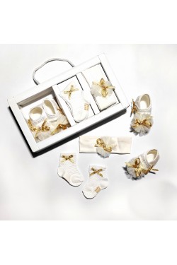 Kurdele İşlemeli 3'lü Patik