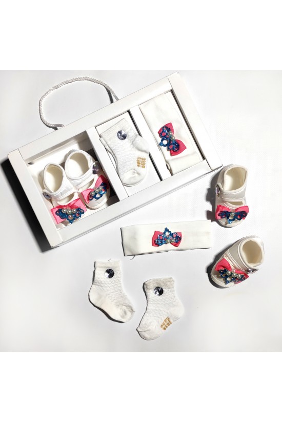 Taç İşlemeli 3'lü Patik