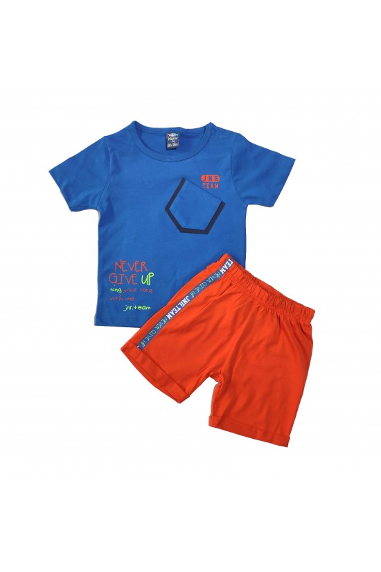 Baskılı Cep Detaylı İkili Takım Baskılı Cep Detaylı İkili Takım