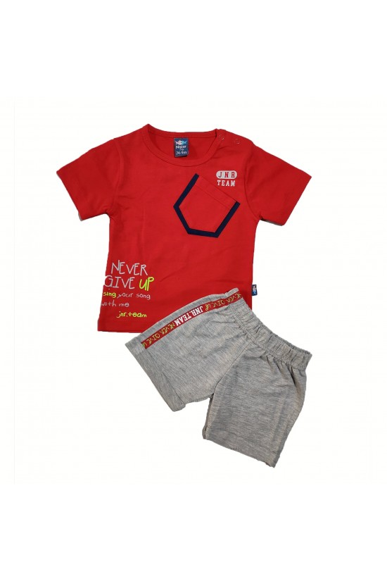 Baskılı Cep Detaylı İkili Takım Baskılı Cep Detaylı İkili Takım