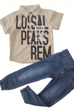 Baskılı Gömlek İkili Takım