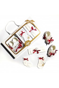 Kurdele İşlemeli 3'lü Patik