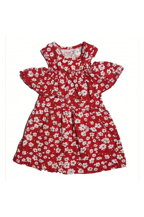 Düşük Omuz Detaylı Elbise Düşük Omuz Detaylı Elbise