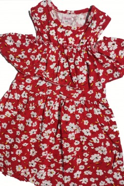 Düşük Omuz Detaylı Elbise Düşük Omuz Detaylı Elbise