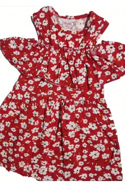 Düşük Omuz Detaylı Elbise