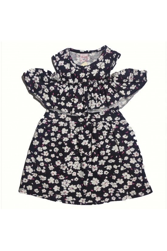 Düşük Omuz Detaylı Elbise Düşük Omuz Detaylı Elbise