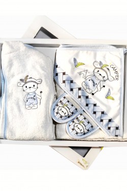 Camper İşlemeli Bornoz Takımı Camper İşlemeli Bornoz Takımı