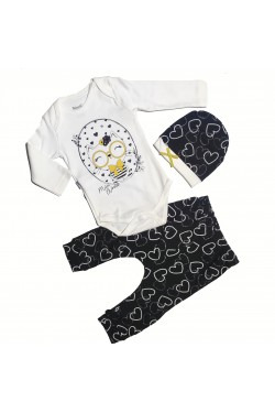 Gözlüklü Kedi Baskılı 3' lü Takım Gözlüklü Kedi Baskılı 3' lü Takım