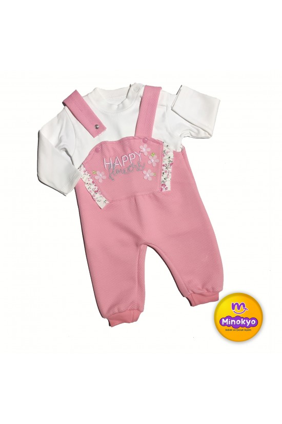 Happy Flowers İşlemeli Tulum