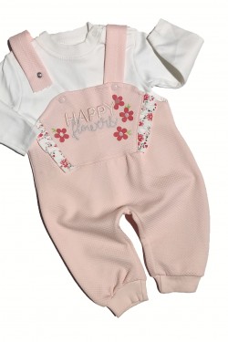 Happy Flowers İşlemeli Tulum