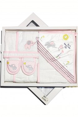 Fil İşlemeli Bornoz Takımı