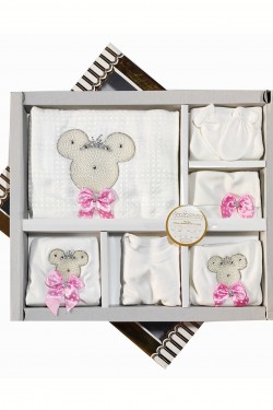 Mickey Mouse İşlemeli 10'lu Hastane Çıkışı