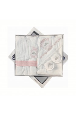 Taç İşlemeli Bornoz Takım Taç İşlemeli Bornoz Takım